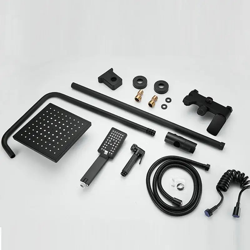 DecorBites™ Black Wall Mounted Bathroom Shower Faucet Set - Bathtub Mixer Tap