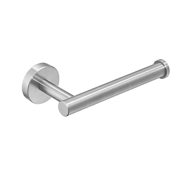 DecorBites™ Black Stainless Steel Bathroom Set: Robe Hook, Towel Rail, Shelf, Tissue Holder