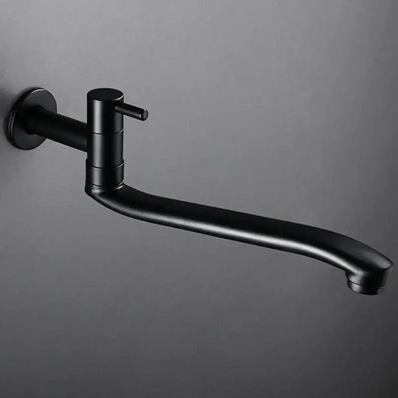 DecorBites™ Black Stainless Steel Swivel Kitchen Faucet 360 Degree Rotation Wall Mounted