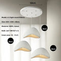 Matte gray led wabi sabi chandelier dining room pendant light