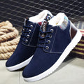 Men's Cotton Snow Boots Winter Plus Velvet Warm Casual Hiking Boots Breathable Slip Resistant Trial Hiking Shoes Mountain Biking Outdoor Work Shoes
