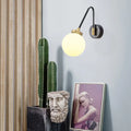 DecorBites™ Mid Century Modern Opal Glass Wall Sconce with Brass Finish - 1/2 Lights Global Wall Mount