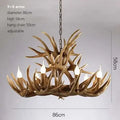 Mid century modern golden antler chandelier dining room light