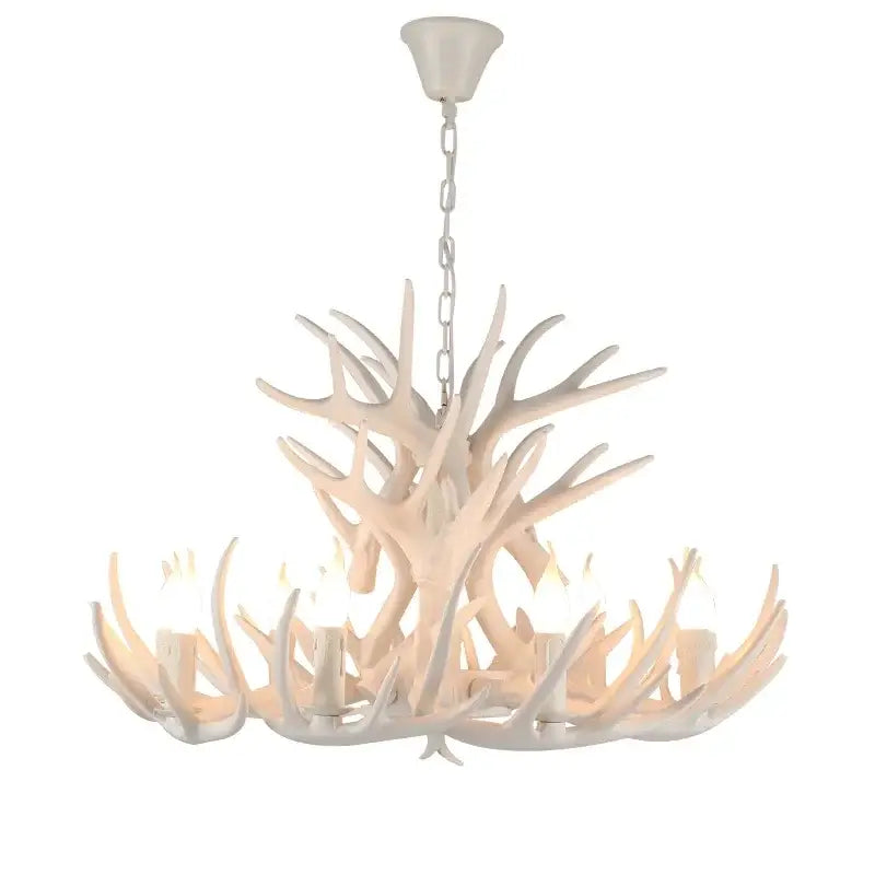 Mid century modern golden antler chandelier dining room light