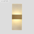 Minimalist acrylic gold wall sconce bedroom wall lamp