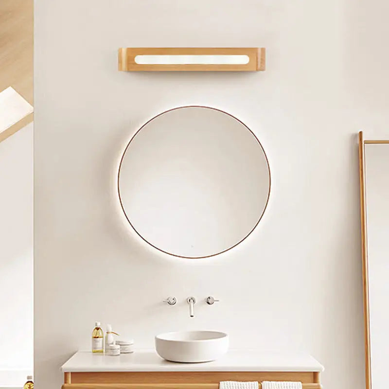 Minimalist bamboo led wall sconce bedroom nordic style lighting