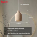 Minimalist beige cement chandelier light for living room