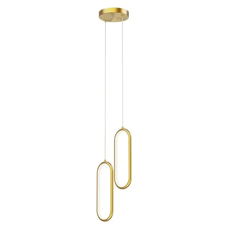 Minimalist black aluminium led chandelier for dining room
