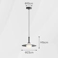 Minimalist black and copper glass pendant lamp bedroom light