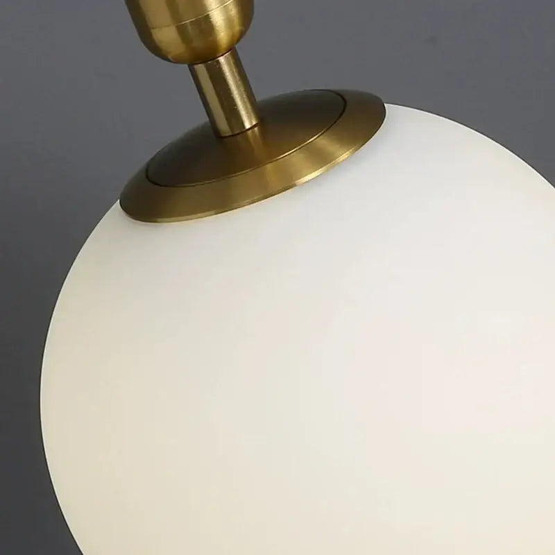 Minimalist black & brass glass ball wall lamp bedroom sconce