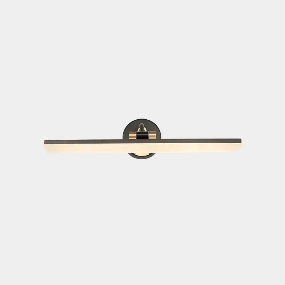 DecorBites™ Minimalist LED Vanity Light for Bathroom Walls - Swing Arm Bath Bar with Acrylic Shade