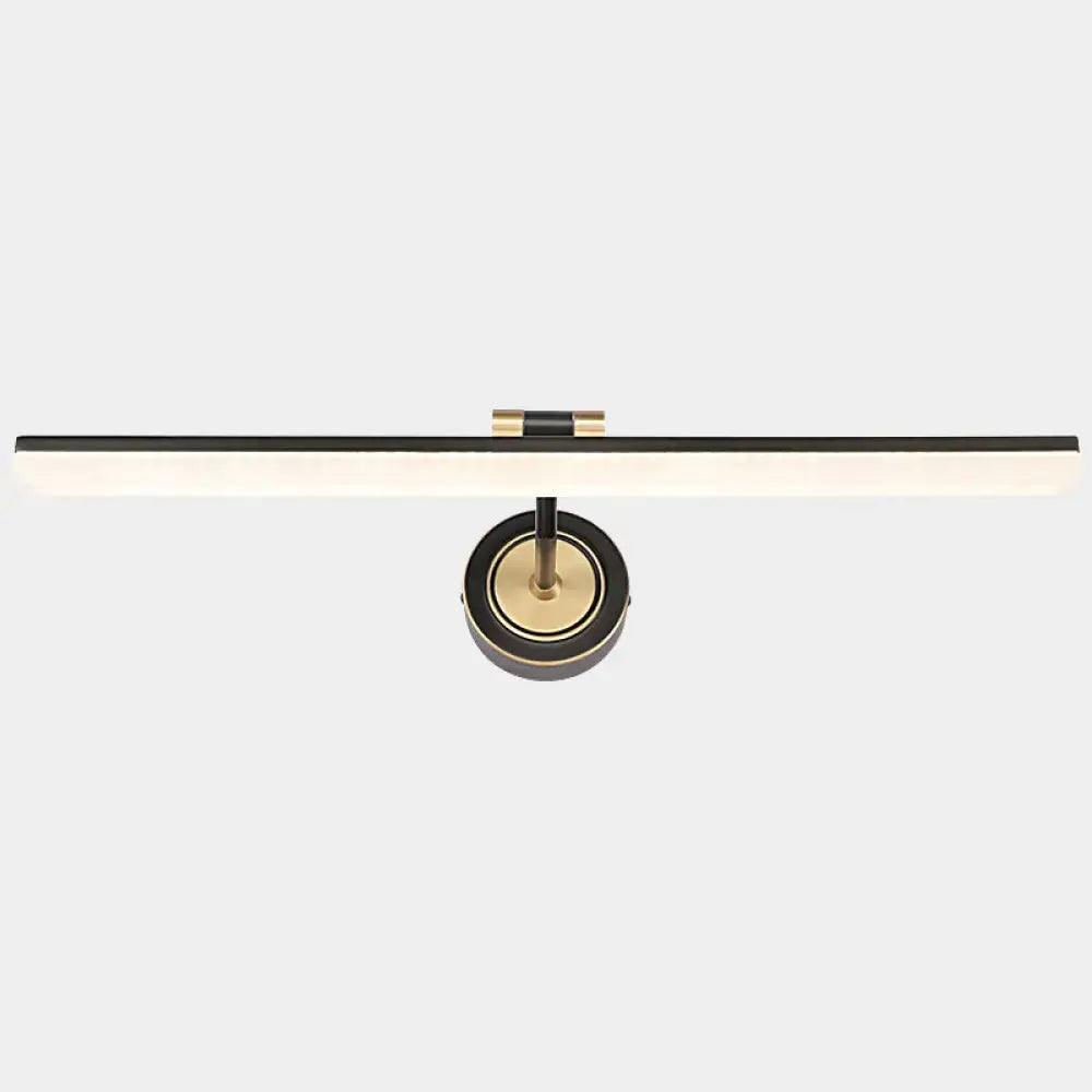 DecorBites™ Minimalist LED Vanity Light for Bathroom Walls - Swing Arm Bath Bar with Acrylic Shade