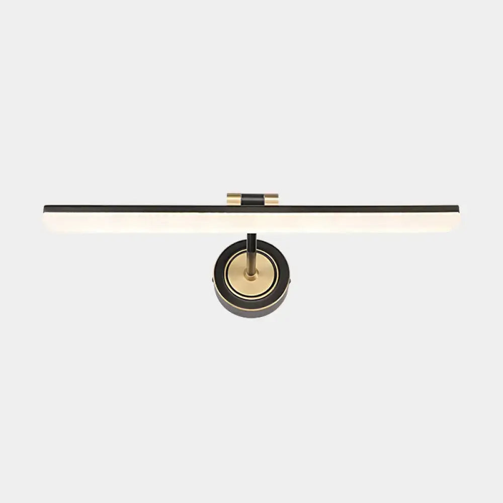 DecorBites™ Minimalist LED Vanity Light for Bathroom Walls - Swing Arm Bath Bar with Acrylic Shade