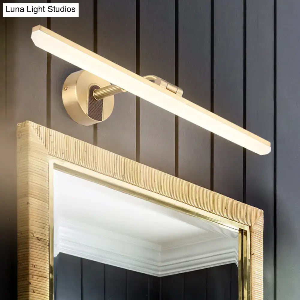 DecorBites™ Minimalist LED Vanity Light for Bathroom Walls - Swing Arm Bath Bar with Acrylic Shade