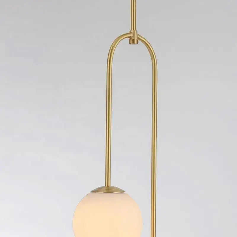 Minimalist black bronze glass ball pendant light for living room