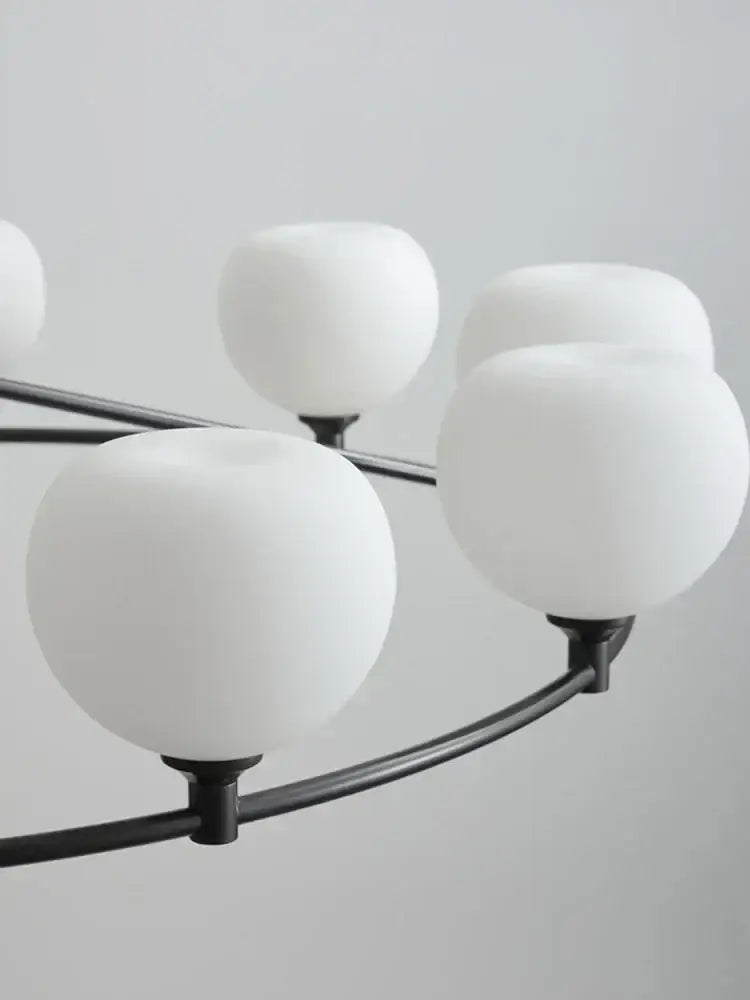 Minimalist black decorbites copper glass chandelier dining room light