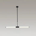 DecorBites™ Minimalist Glass Tube Pendant Lamp with Frosted White Shade and Black LED for Offices