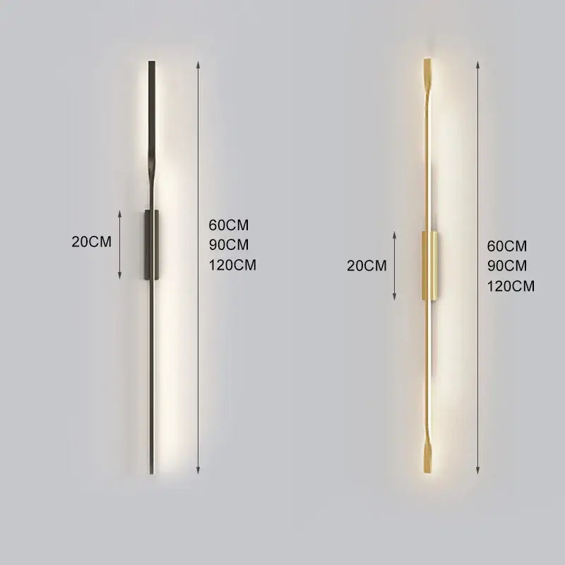 DecorBites™ LED Wall Sconce for Living Room Bedroom Stairs Hotel Hallway Study Black Gold