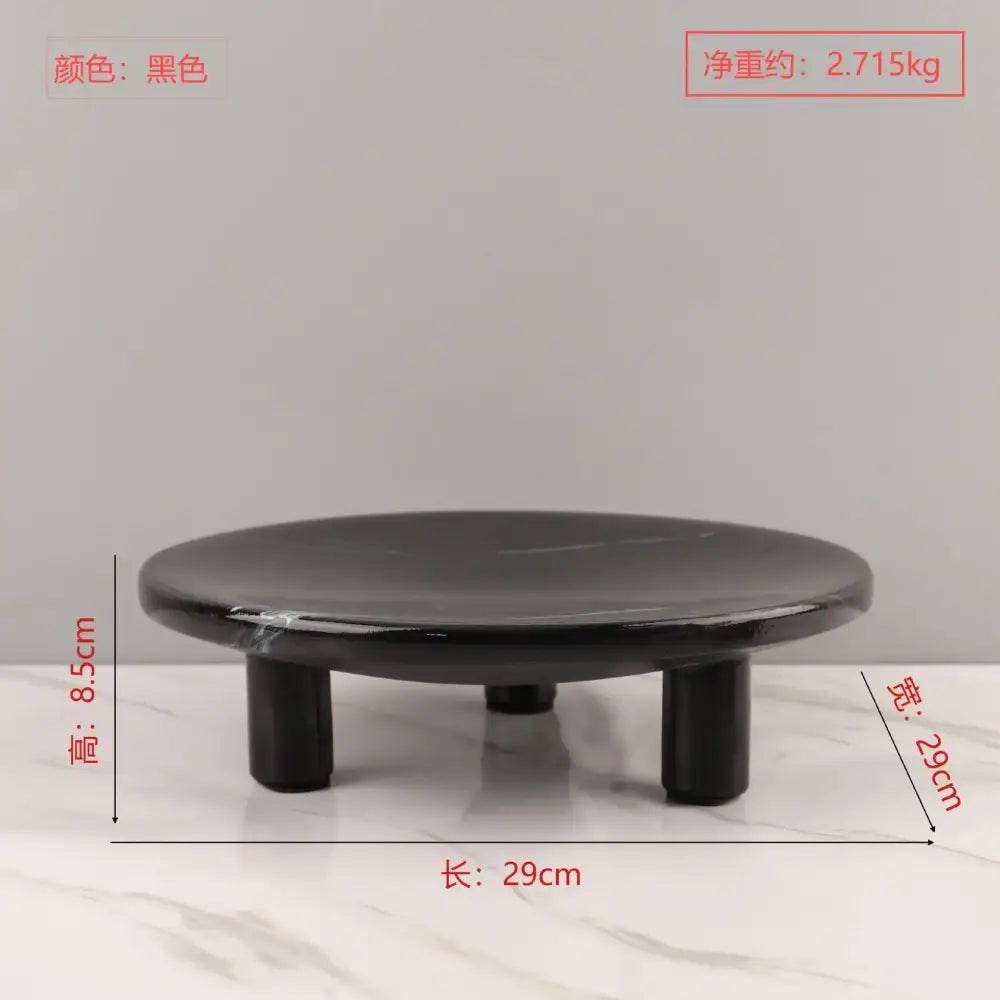 Minimalist black imitation marble fruit tray dining room decor