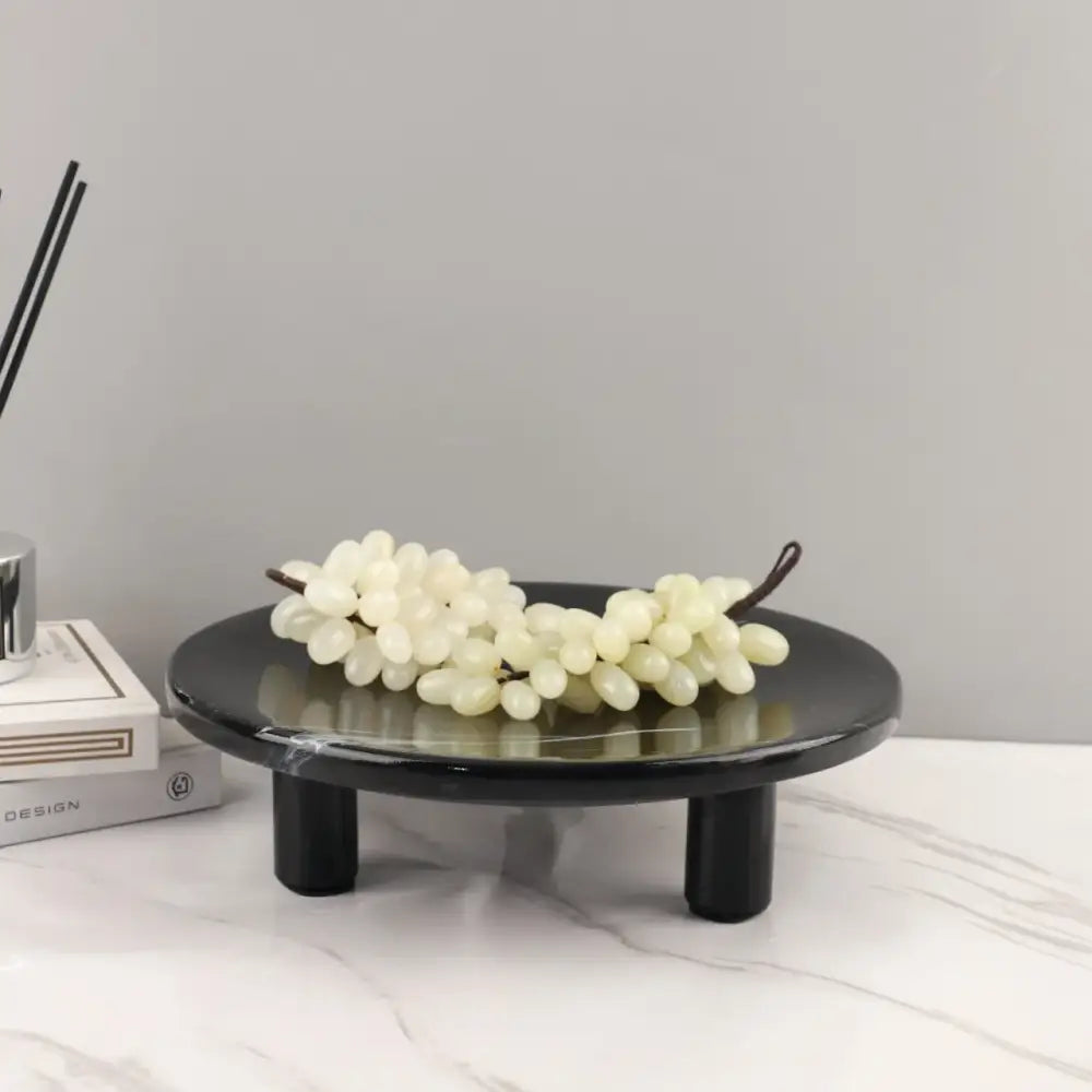 Minimalist black imitation marble fruit tray dining room decor