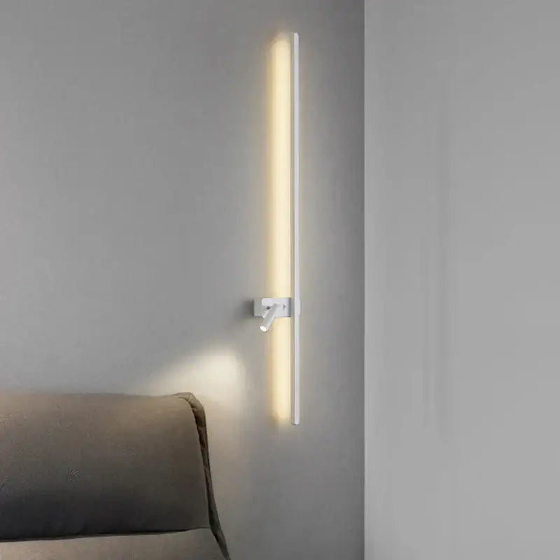 Minimalist black led wall sconce living room adjustable light