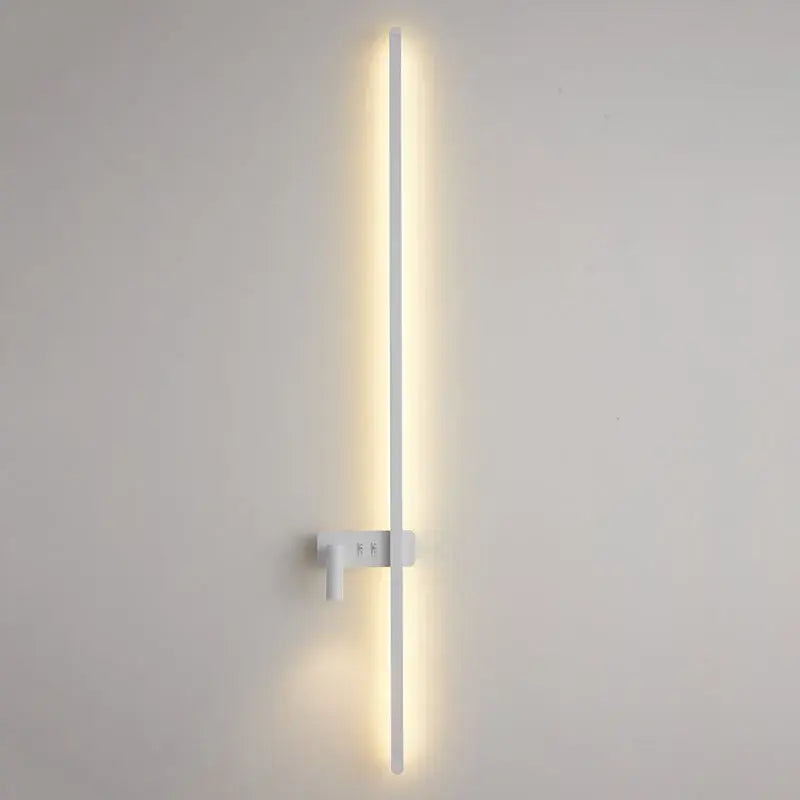 Minimalist black led wall sconce living room adjustable light