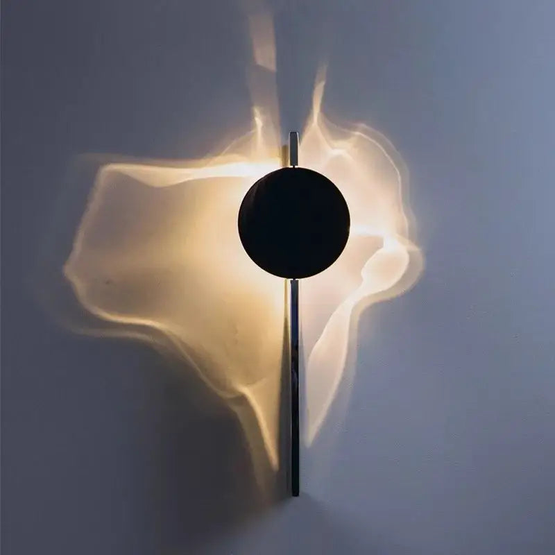 Minimalist black led wall sconce living room ambient light