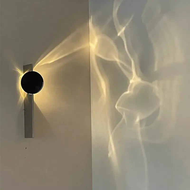 Minimalist black led wall sconce living room ambient light