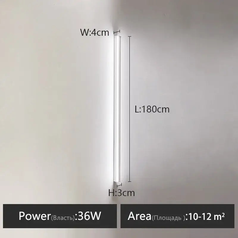 DecorBites™ Bedroom Wall Lamp: Nordic Strip Light, Minimalist Design, Black Background, Decorative Luminaires