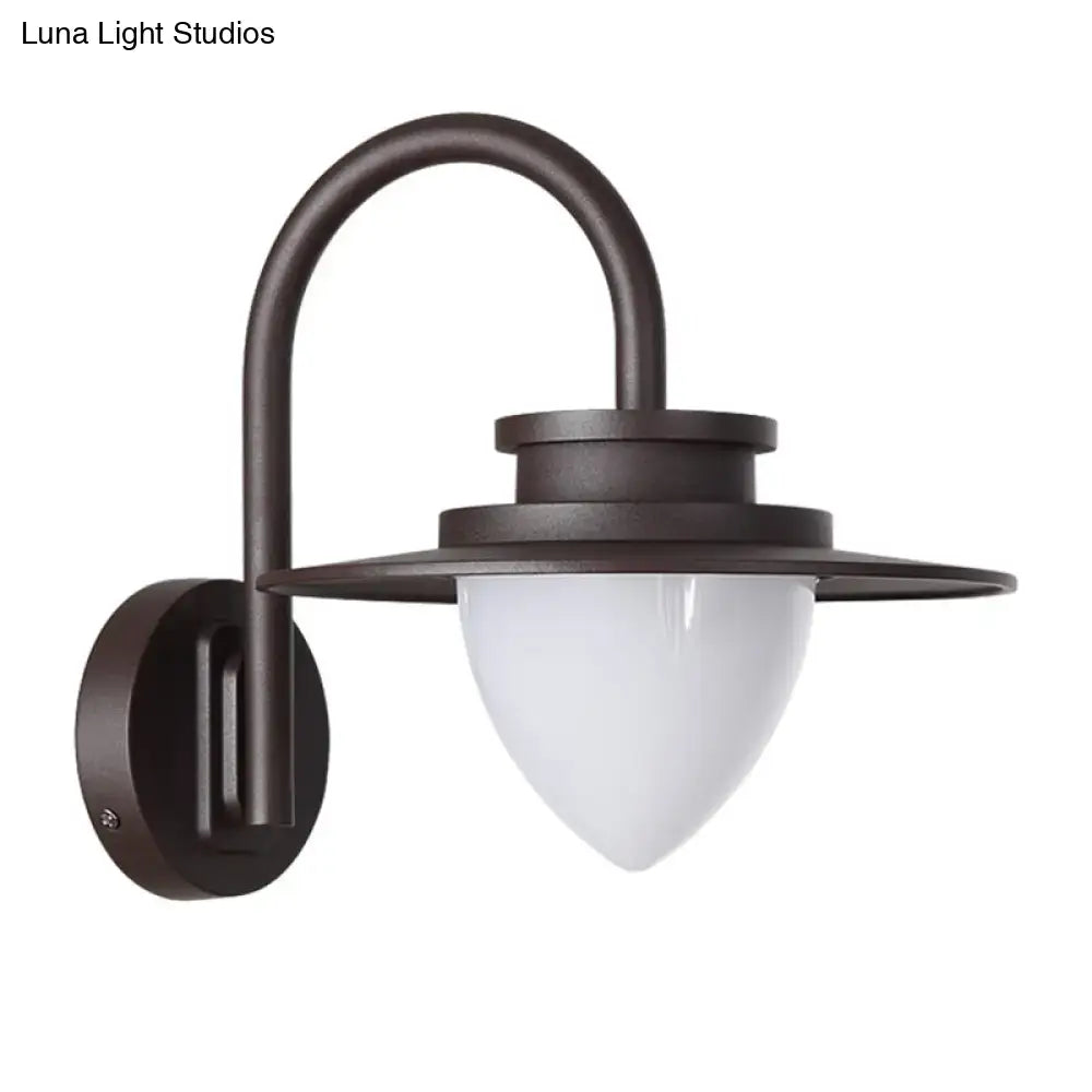 Minimalist black metal outdoor wall sconce 60w maximum bulb wattage