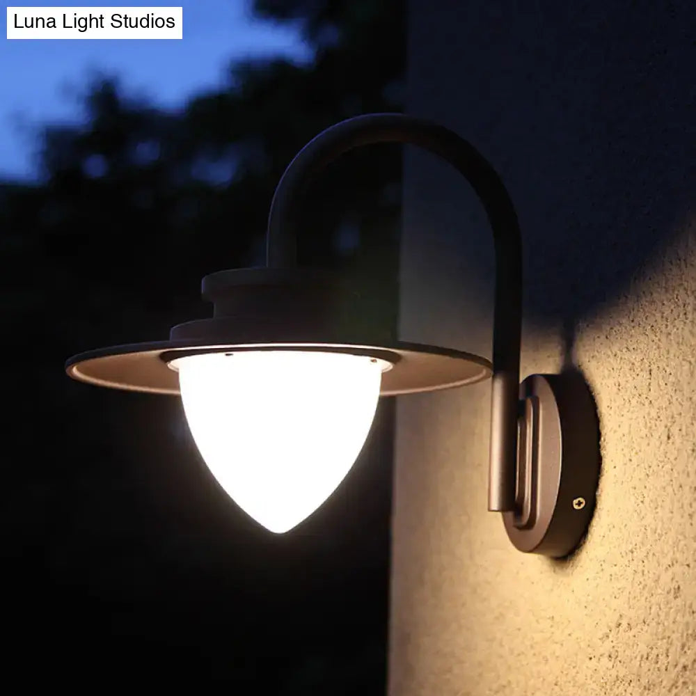 Minimalist black metal outdoor wall sconce 60w maximum bulb wattage