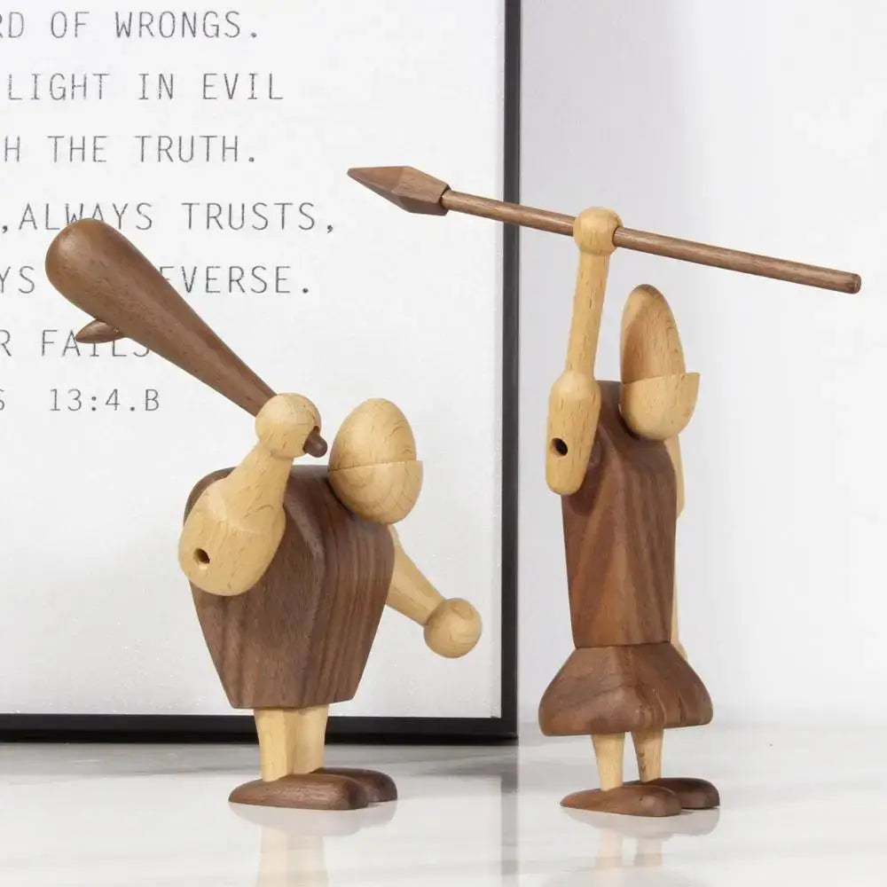 DecorBites™ Black Walnut Wood Carving Figurines Nordic Style Room Decor Crafts & Gifts
