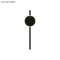 DecorBites™ Nordic LED Flush Wall Sconce Black Round & Bar Wall Lighting with Metallic Shade - Warm/White Light
