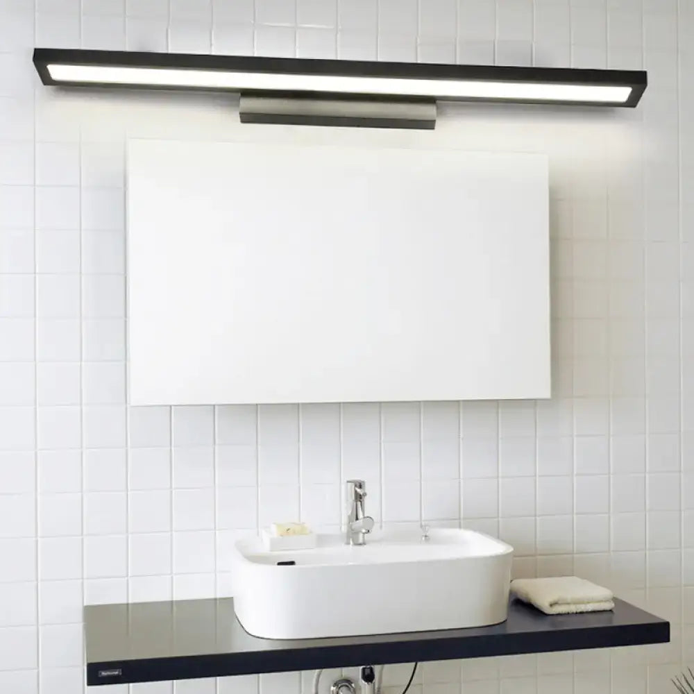 DecorBites™ Tube Metal LED Bathroom Vanity Lamp - Minimalist Light Fixture in Black/Silver with Warm/White Light
