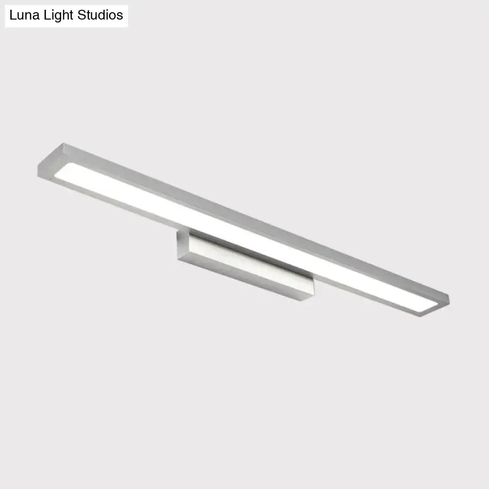 DecorBites™ Tube Metal LED Bathroom Vanity Lamp - Minimalist Light Fixture in Black/Silver with Warm/White Light