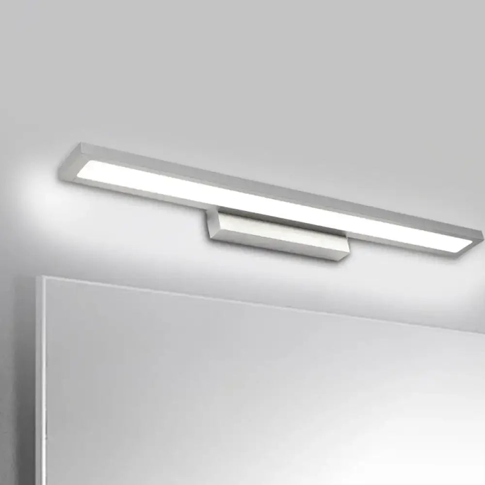 DecorBites™ Tube Metal LED Bathroom Vanity Lamp - Minimalist Light Fixture in Black/Silver with Warm/White Light