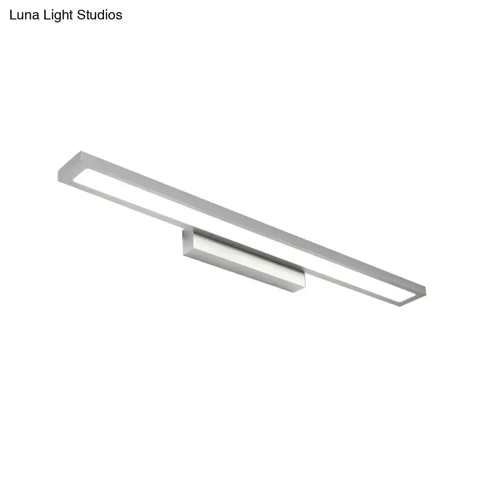 DecorBites™ Tube Metal LED Bathroom Vanity Lamp - Minimalist Light Fixture in Black/Silver with Warm/White Light