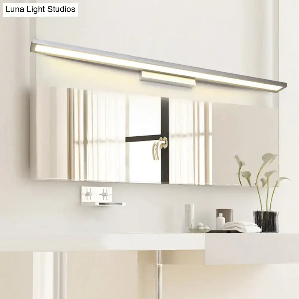 DecorBites™ Tube Metal LED Bathroom Vanity Lamp - Minimalist Light Fixture in Black/Silver with Warm/White Light