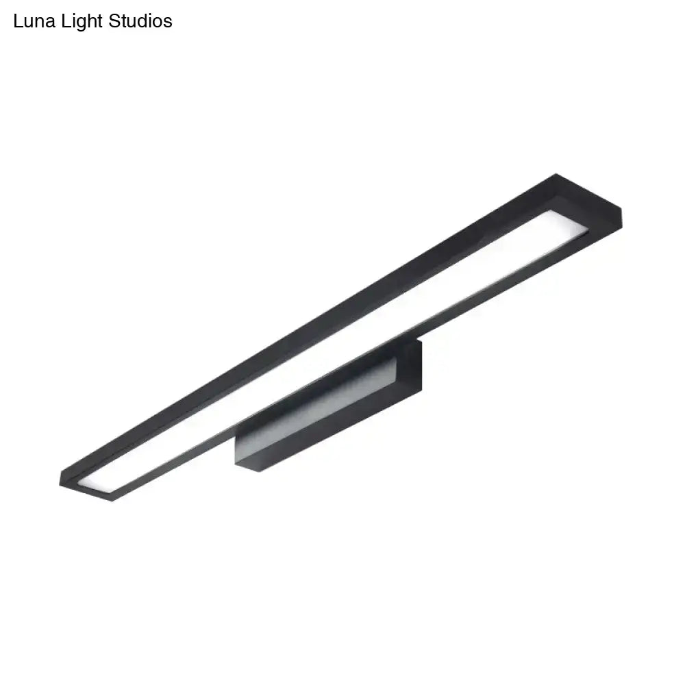 DecorBites™ Tube Metal LED Bathroom Vanity Lamp - Minimalist Light Fixture in Black/Silver with Warm/White Light