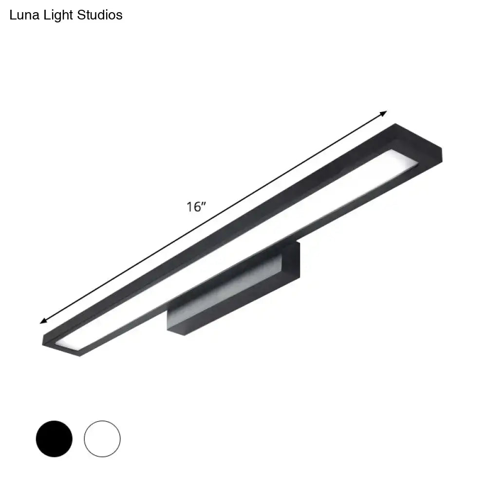 DecorBites™ Tube Metal LED Bathroom Vanity Lamp - Minimalist Light Fixture in Black/Silver with Warm/White Light