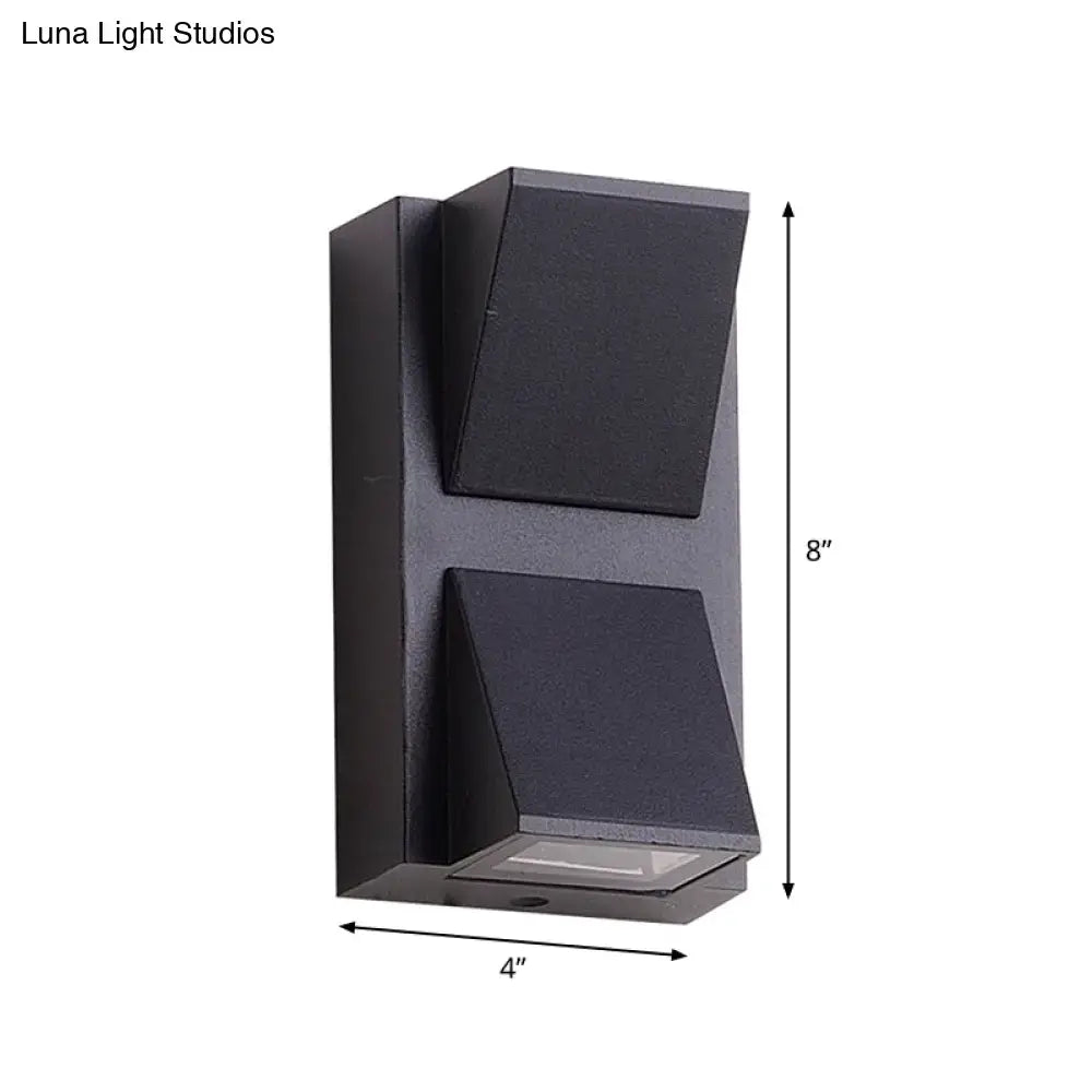 Minimalist black triangle aluminum flush wall lamp corridor light
