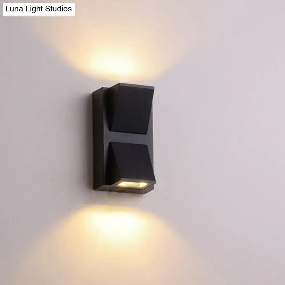 Minimalist black triangle aluminum flush wall lamp corridor light