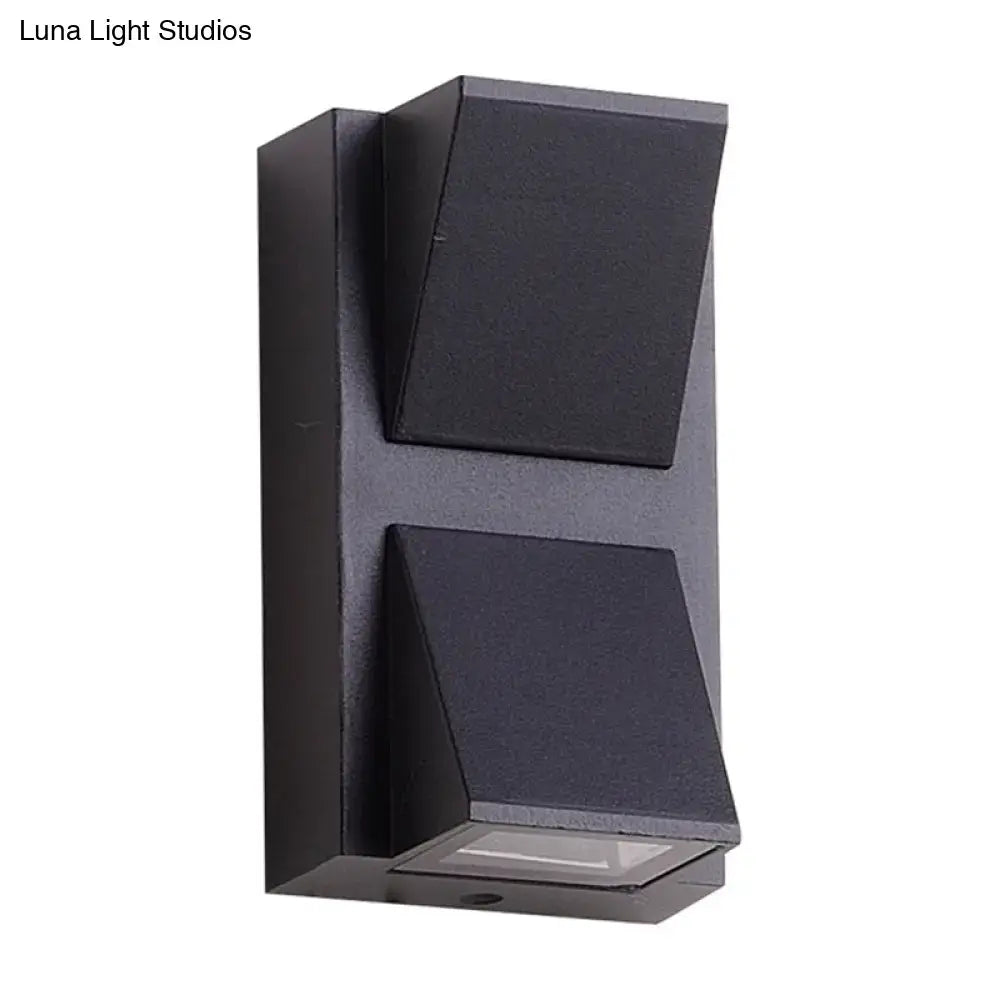 Minimalist black triangle aluminum flush wall lamp corridor light
