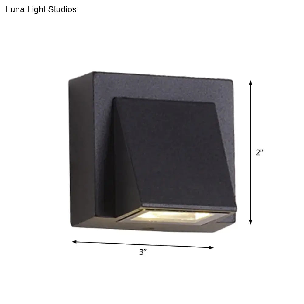 Minimalist black triangle aluminum flush wall lamp corridor light