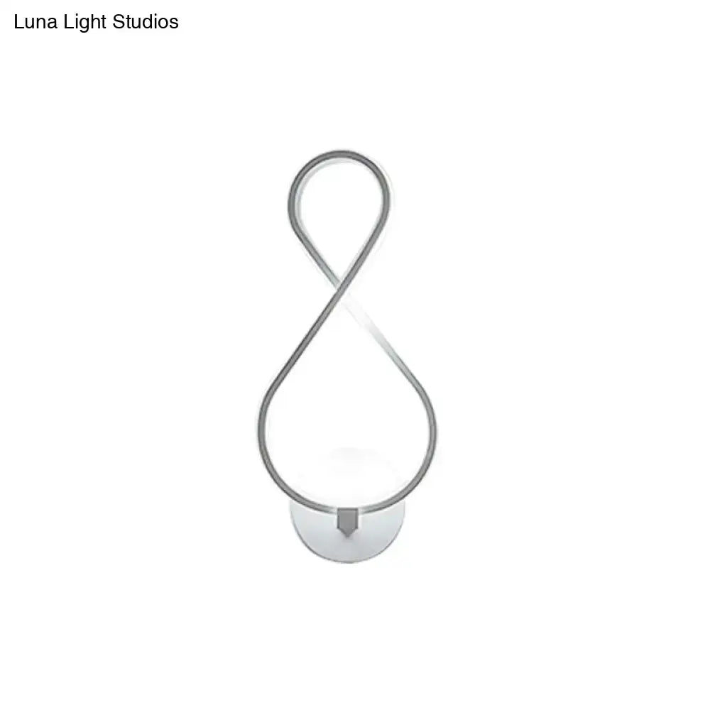 Minimalist black & white acrylic led wall lamp bedroom sconce