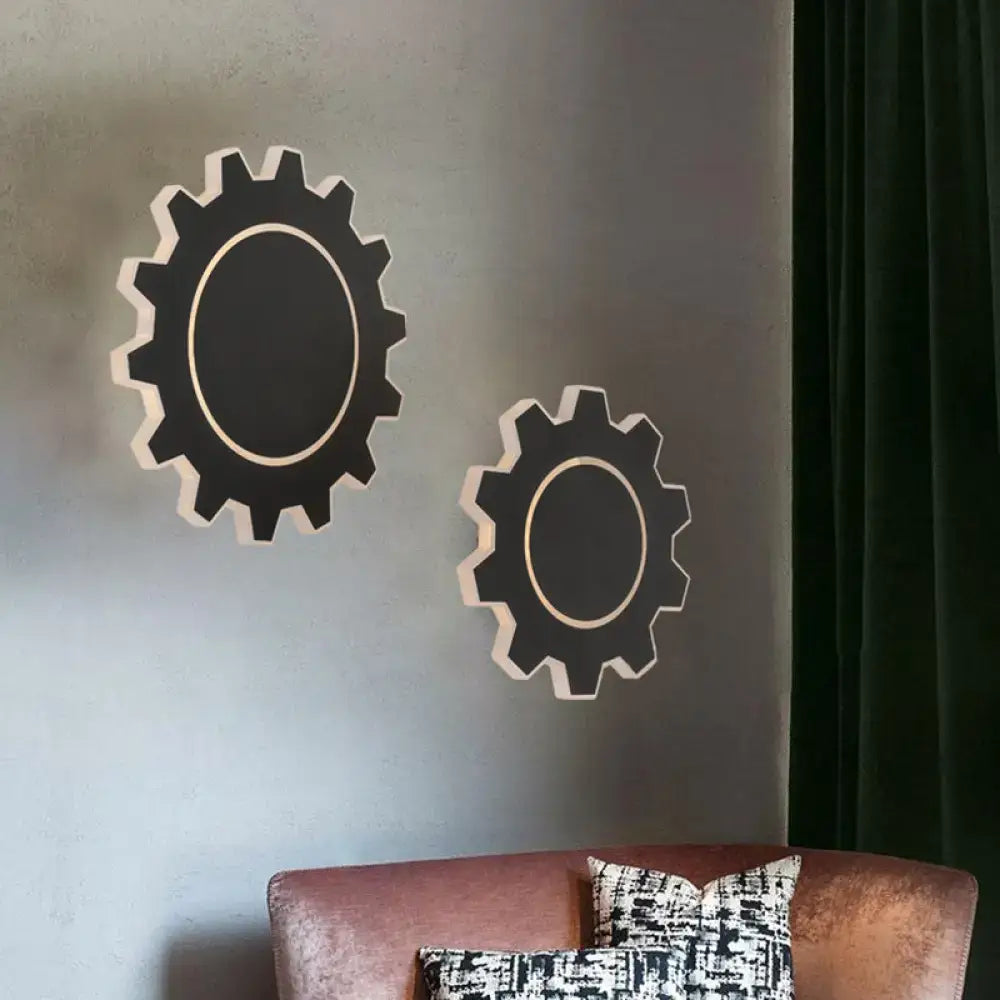 Minimalist black & white led wall sconce bedroom warm white light