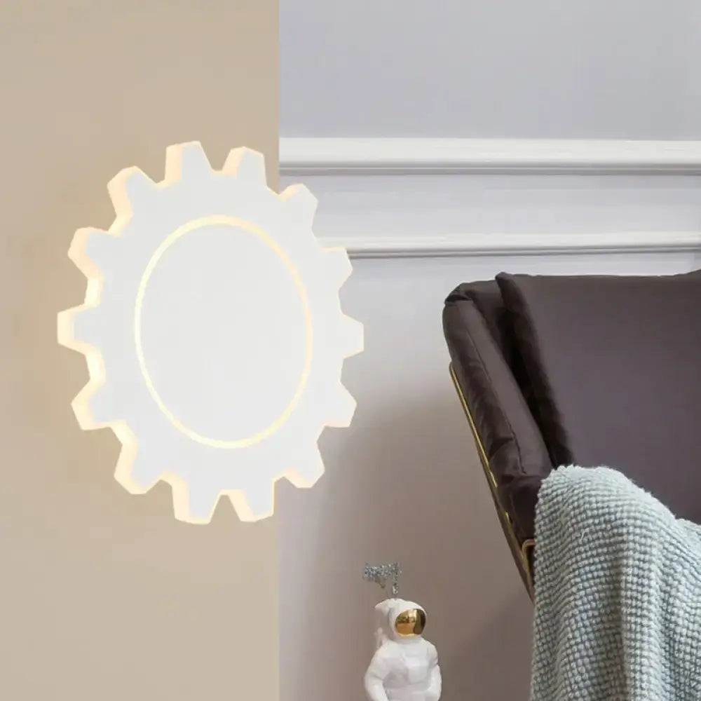 Minimalist black & white led wall sconce bedroom warm white light