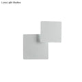 Minimalist black & white square wall lamp bedroom smd light source