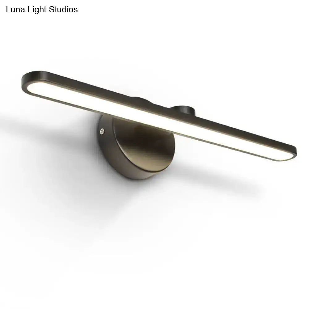 DecorBites™ Metal LED Wall Light for Bath with Simple Style and Elliptical Sconce Fixture