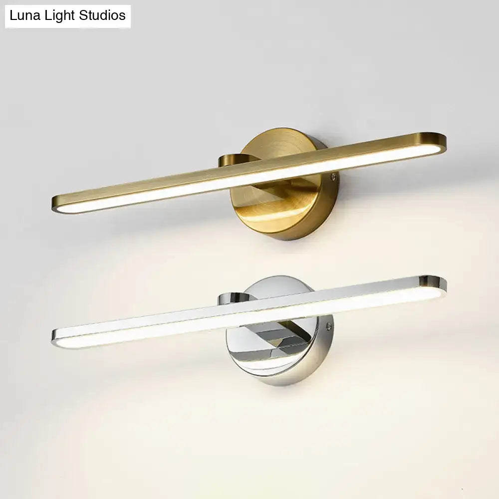 DecorBites™ Metal LED Wall Light for Bath with Simple Style and Elliptical Sconce Fixture